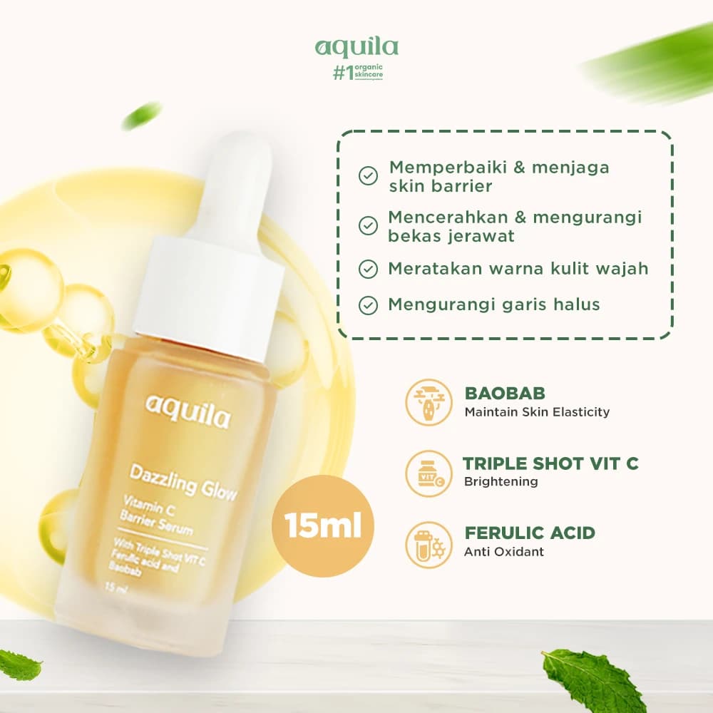 Dazzling Glow Vitamin C Barrier Serum - Serum Anti Aging yang Mencerahkan Wajah & Menyamarkan Bekas Jerawat thumbnail 2