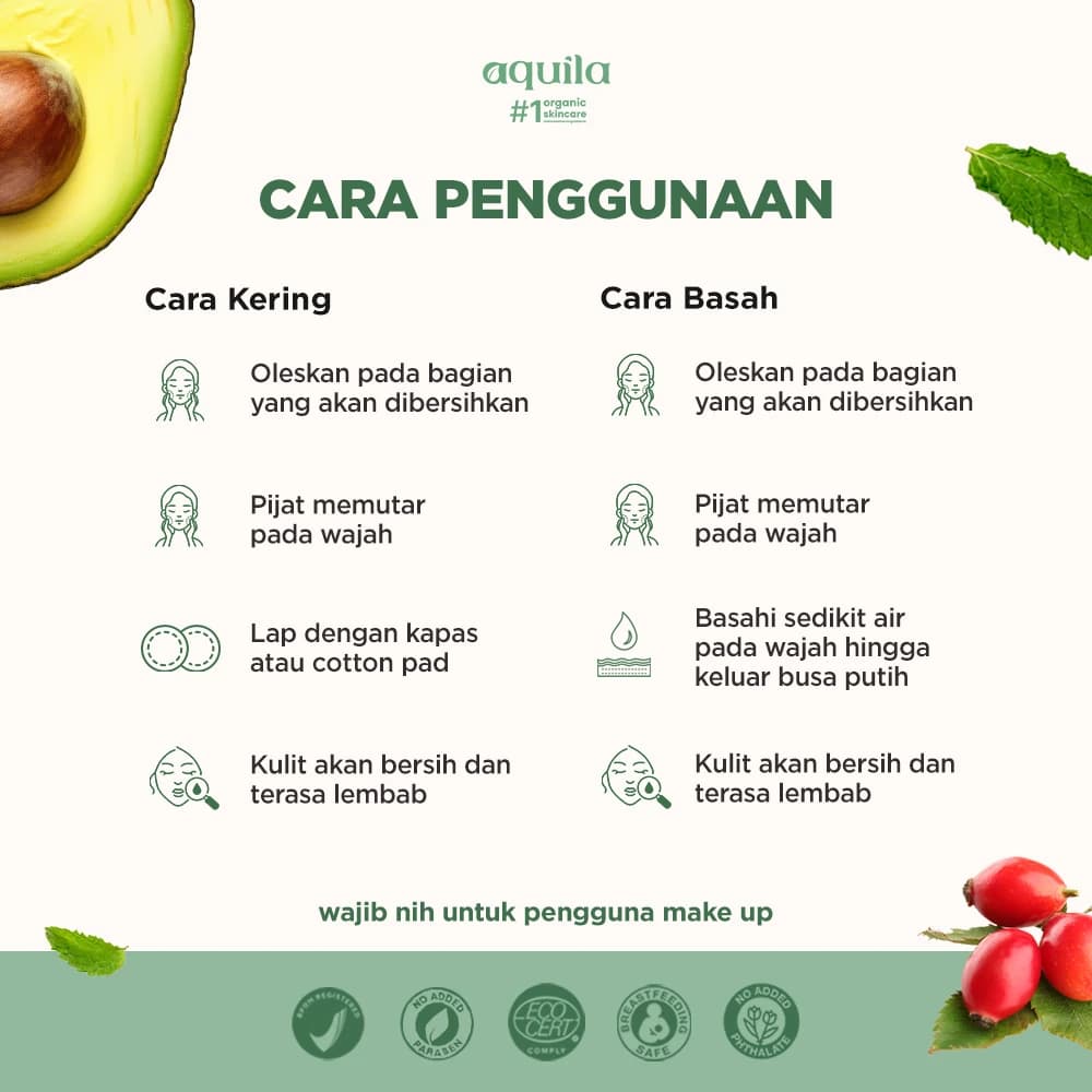 Natural Cleansing Balm Avocado - Cleanser mengangkat kotoran dan polusi di wajah serta pembersih Make Up thumbnail 4