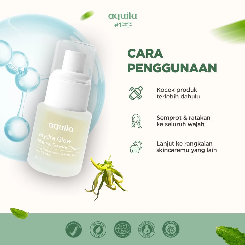 Hydra Glow Natural Essence Toner - Toner Hydrating untuk Kulit Kering thumbnail 4