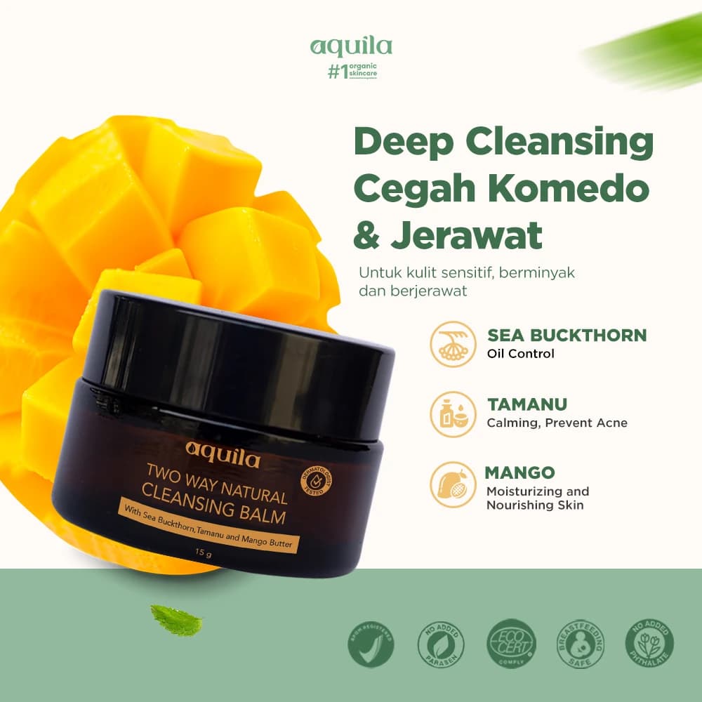 Natural Cleansing Balm Mango - Pembersih Kotoran Wajah