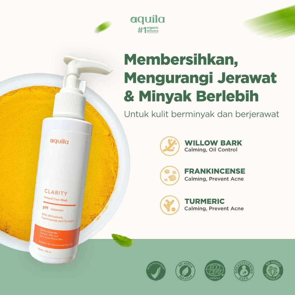 Clarity Natural Face Wash - Pembersih Wajah dan Mengurangi Minyak Berlebih