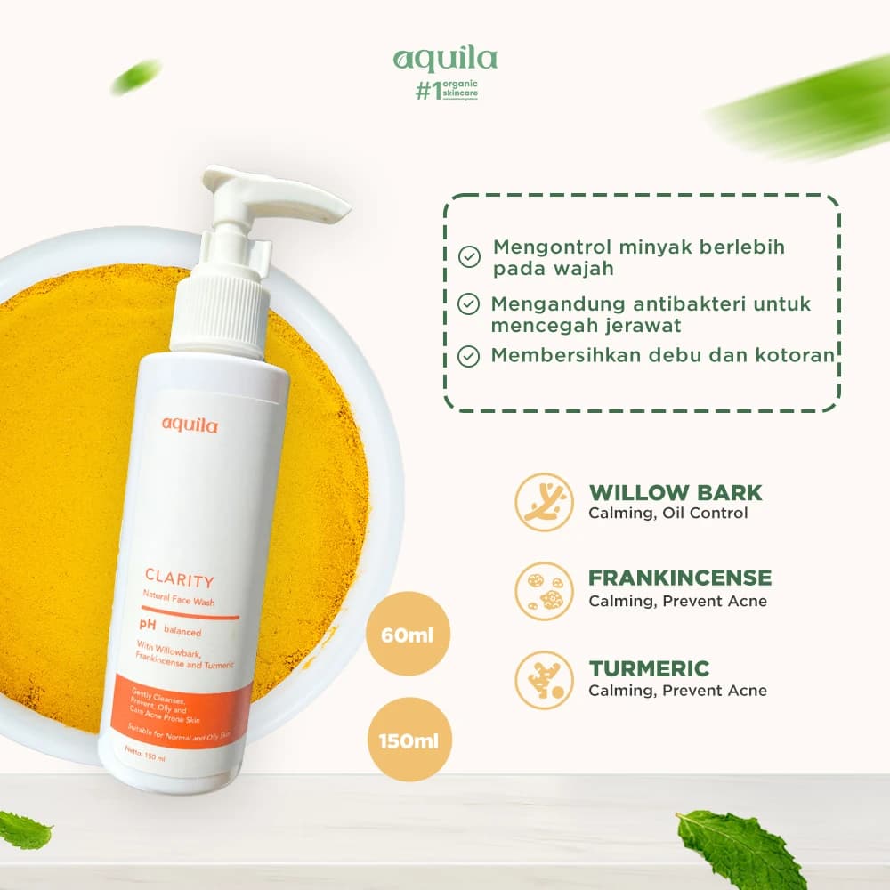 Clarity Natural Face Wash - Pembersih Wajah dan Mengurangi Minyak Berlebih thumbnail 2