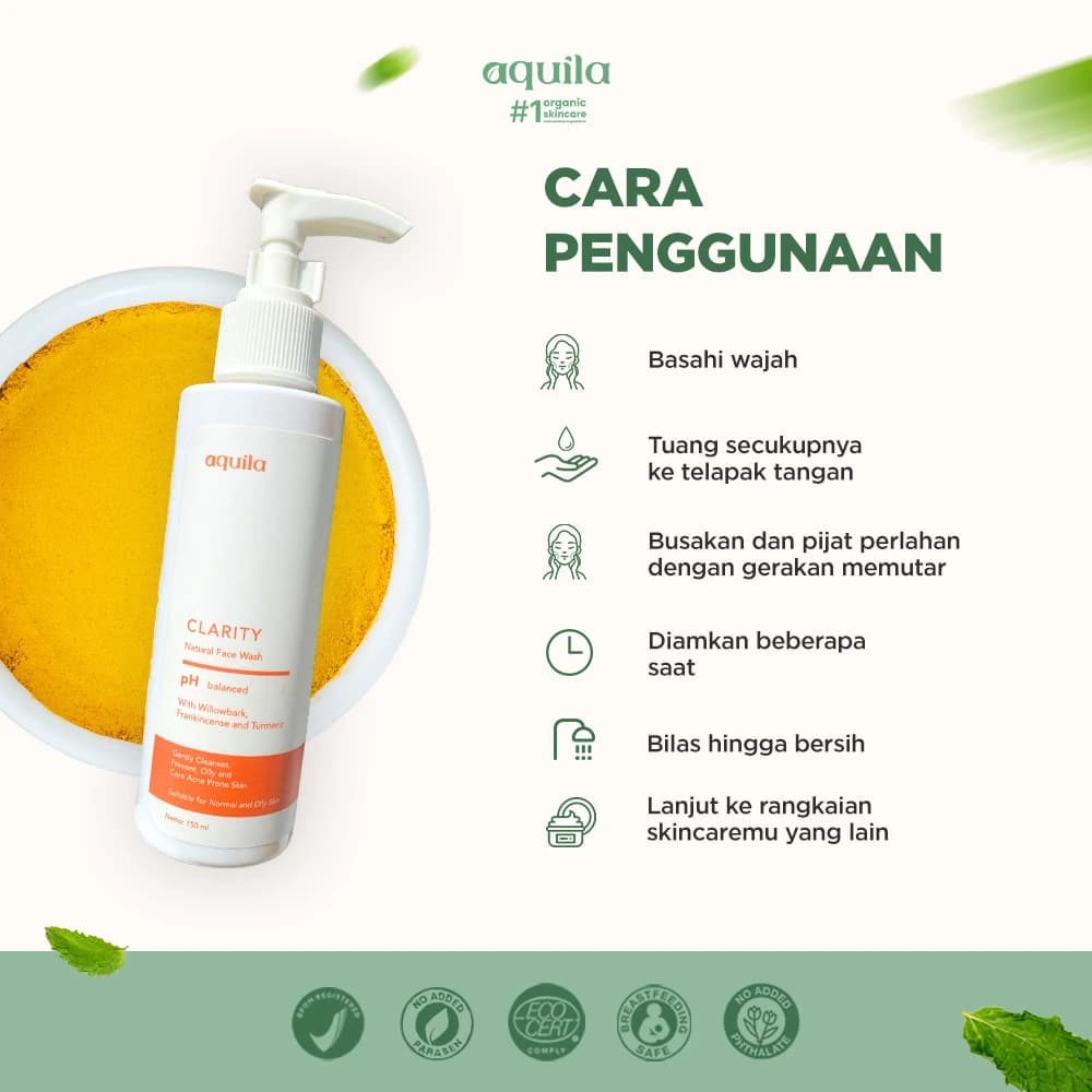 Clarity Natural Face Wash - Pembersih Wajah dan Mengurangi Minyak Berlebih thumbnail 4