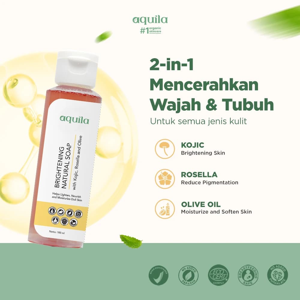 Brightening Natural Soap Kojic - Sabun Badan dan Wajah Mencerahkan Melembapkan Kulit