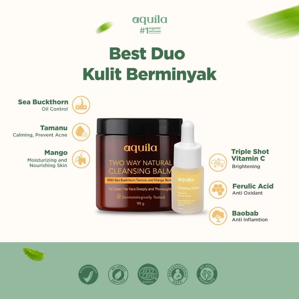 Best Duo Oily - Serum dan Cleansing Balm untuk Perawatan Kulit Berminyak